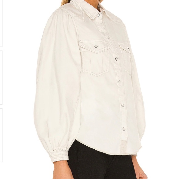 Free People With Love Top Size M Worn White Wash - Picture 1 of 9